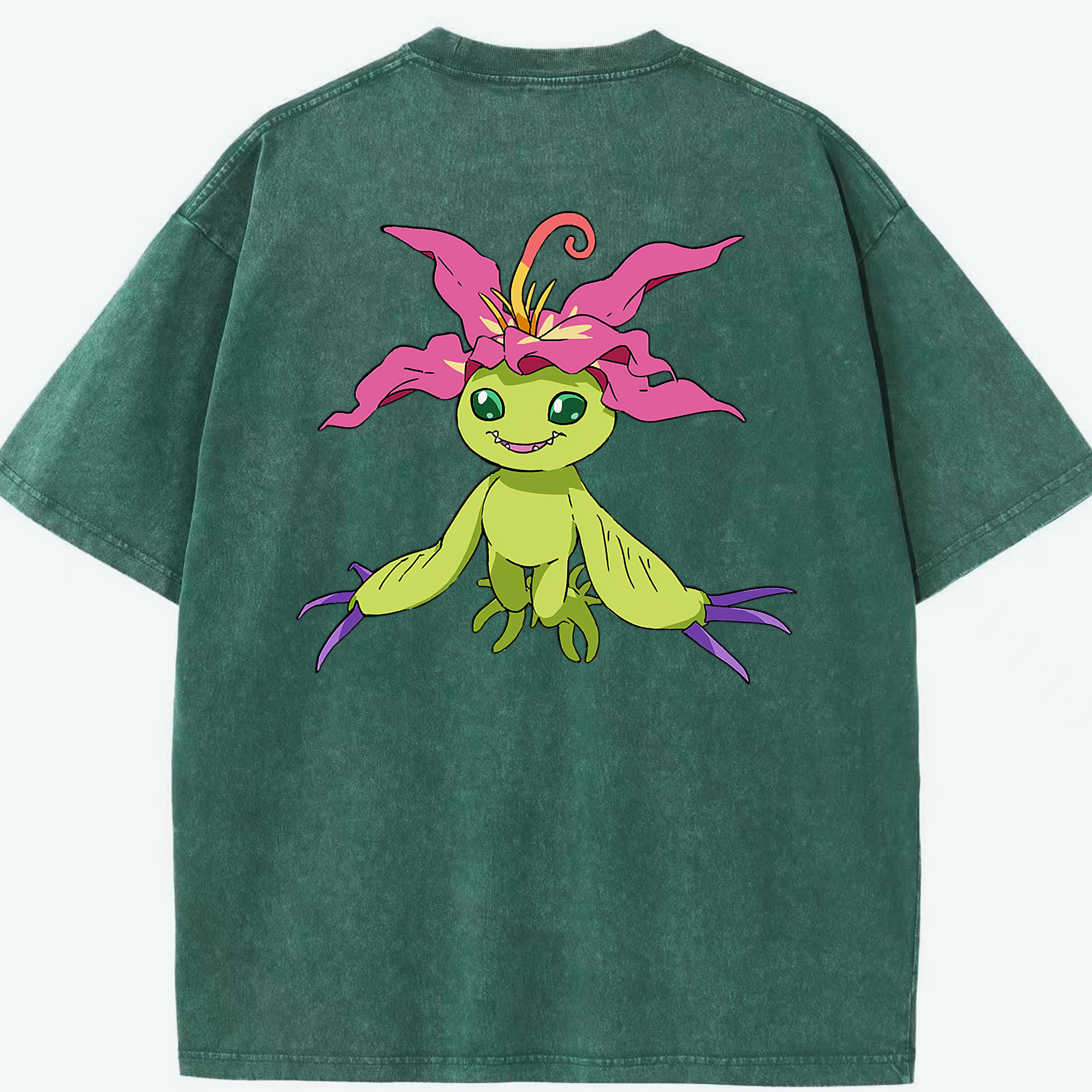 （画像用） Digimon デジタルモンスター/デジモン 綿100% ヴィンテージ風 半袖Tシャツ（背面プリント）